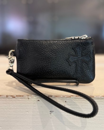 CHROME HEARTS  WALLET ZIPPER CHG WRISTLET TINY  BLACK2024