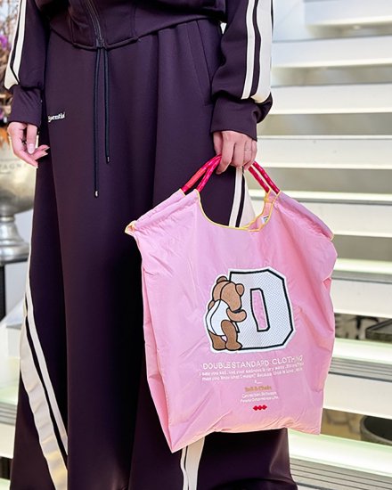 ڿDOUBLE STANDARD CLOTHING  BALL&CHAIND LOGO BEAR SHOPPING BAG M SIZEPINK2024