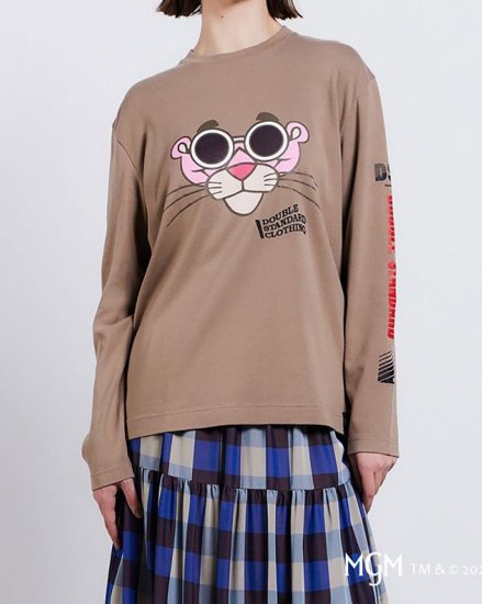 DOUBLE STANDARD CLOTHINGPINK PANTHERCOLLABORATION LS T-SHIRTBEIGE2024