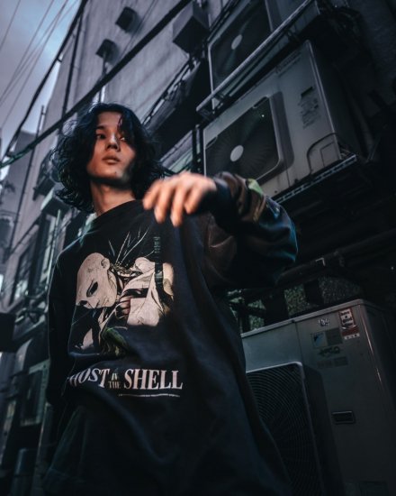 SAINT Mxxxxxx  GHOST SHELLGS_LS TEE / GITSBLACK2024