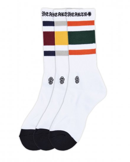 CHROME HEARTS  SOCKS U SPORT HAIRY DAGGER 3PKTMASTRD+GRY / GRN+ORG / BRNDY+NVY 2024