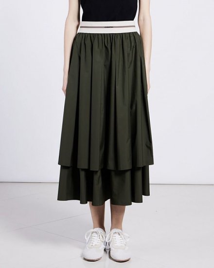 ESSENTIALLAYERED SKIRTKHAKI2024