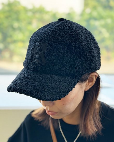 DOUBLE STANDARD CLOTHINGWOOL PILE LOGO CAPBLACK2024