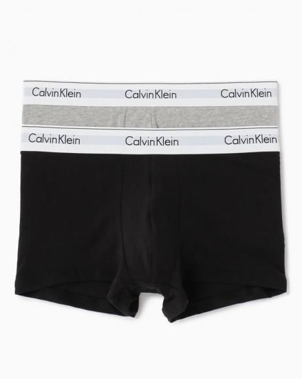 CALVIN KLEIN UNDERWEAR MENSTRUNKS 2PACKHEATHER GREY/BLACK2024