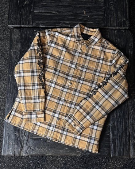 CHROME HEARTS  SHIRTS WORK'N CRM SODA YELLOW CHECK2024