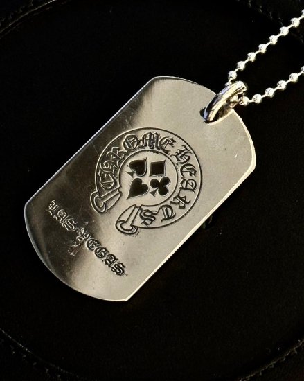 CHROME HEARTS Las Vegas ۡSLV DOG TAG CH / SUITS925 SILVER