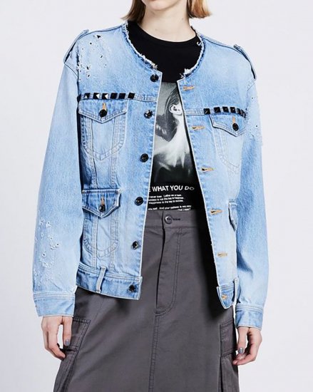 DOUBLE STANDARD CLOTHINGSTUDS DENIM JACKETBLUE2025ղ