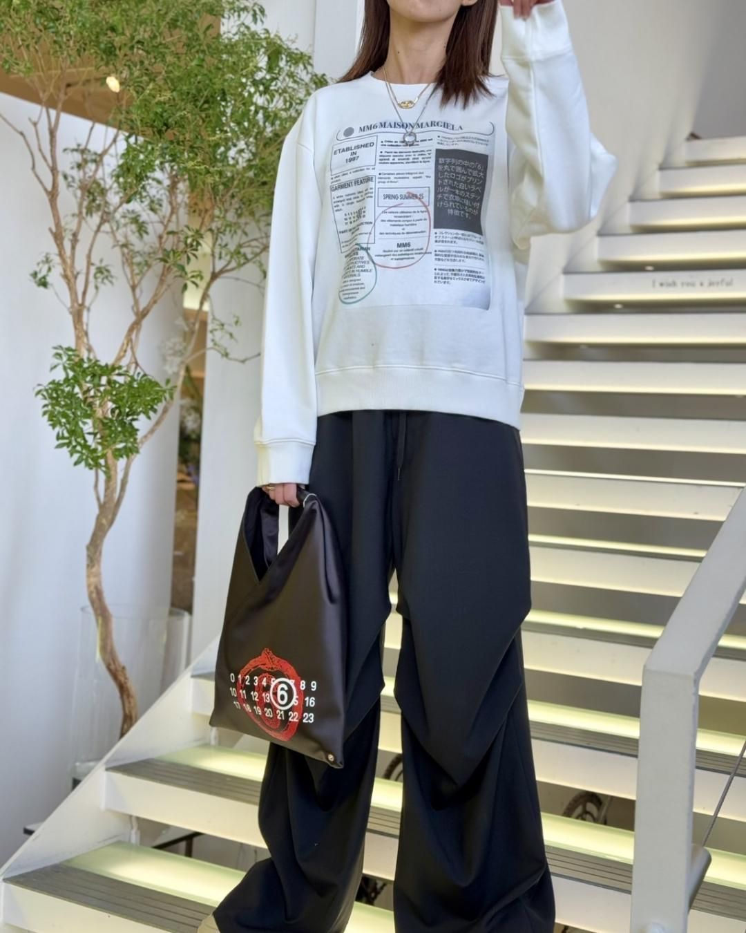 Maison Margiela MM6 アイボリー スウェット MM6 Maison Margiela (エムエムシックス メゾン マルジェラ