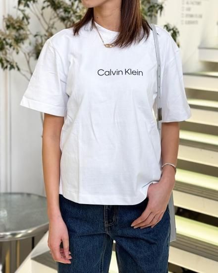 CALVIN KLEIN JEANSSS RLXD STANDARD LOGO CREWNECK TEEWHITE2025ղ