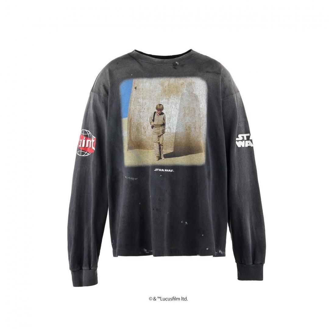 SAINT Mxxxxxx × STAR WARS｜SW_LS TEE / DARTHVADER｜BLACK