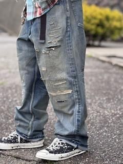 NEXUSVII | DAMAGED LOOSE DENIM PANTS | INDIGO | 2025春夏