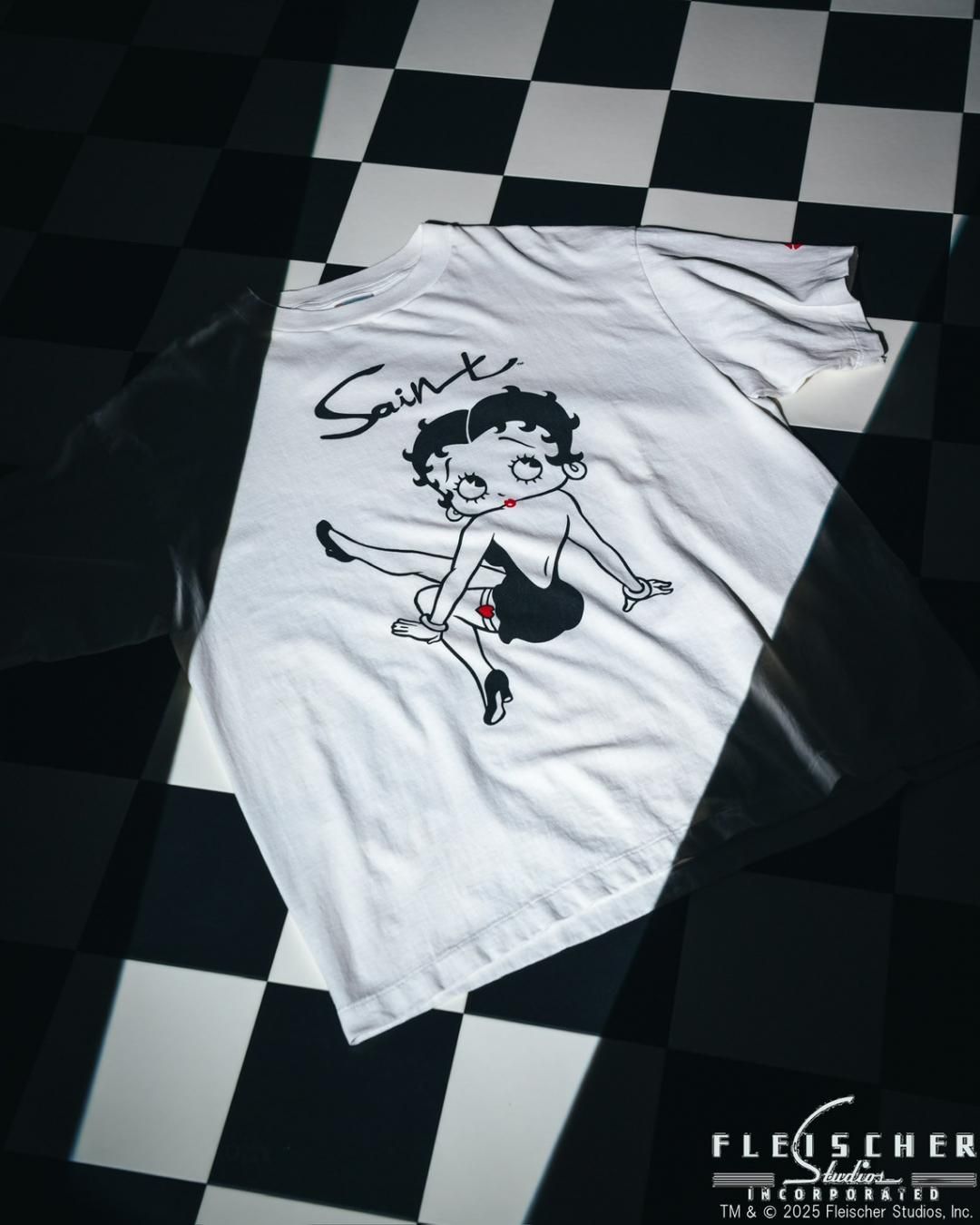 SAINT Mxxxxxx × Betty Boop™ ｜BTY_SS TEE / BETTY｜WHITE 2025