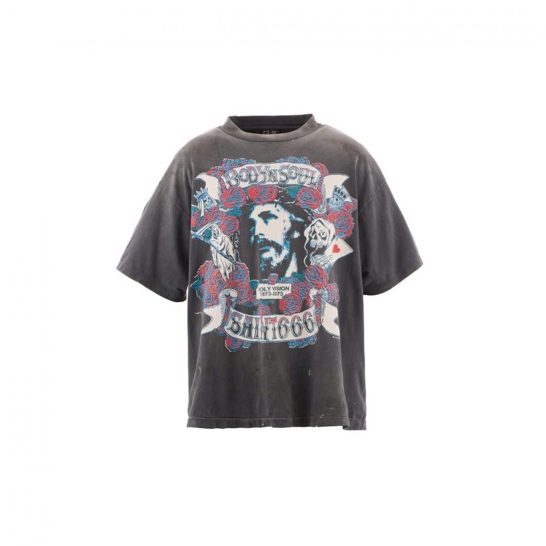 SAINT Mxxxxxx｜SS TEE / BODYN SOUL｜ BLACK｜2025秋冬【8.9