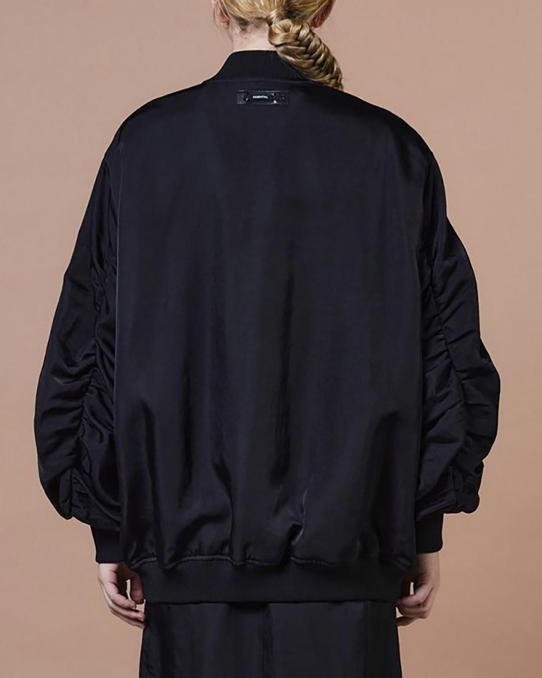 ESSENTIALS ブラック MA-1ジャケット ESSENTIALS ブラック MA-1ジャケット ESSENTIALS MA-1ジャケット