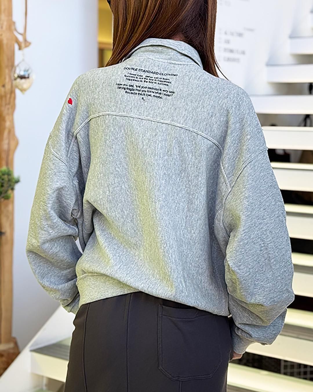 DOUBLE STANDARD CLOTHING グレー トレーナー Fサイズ ds-sw-049-a.jpg