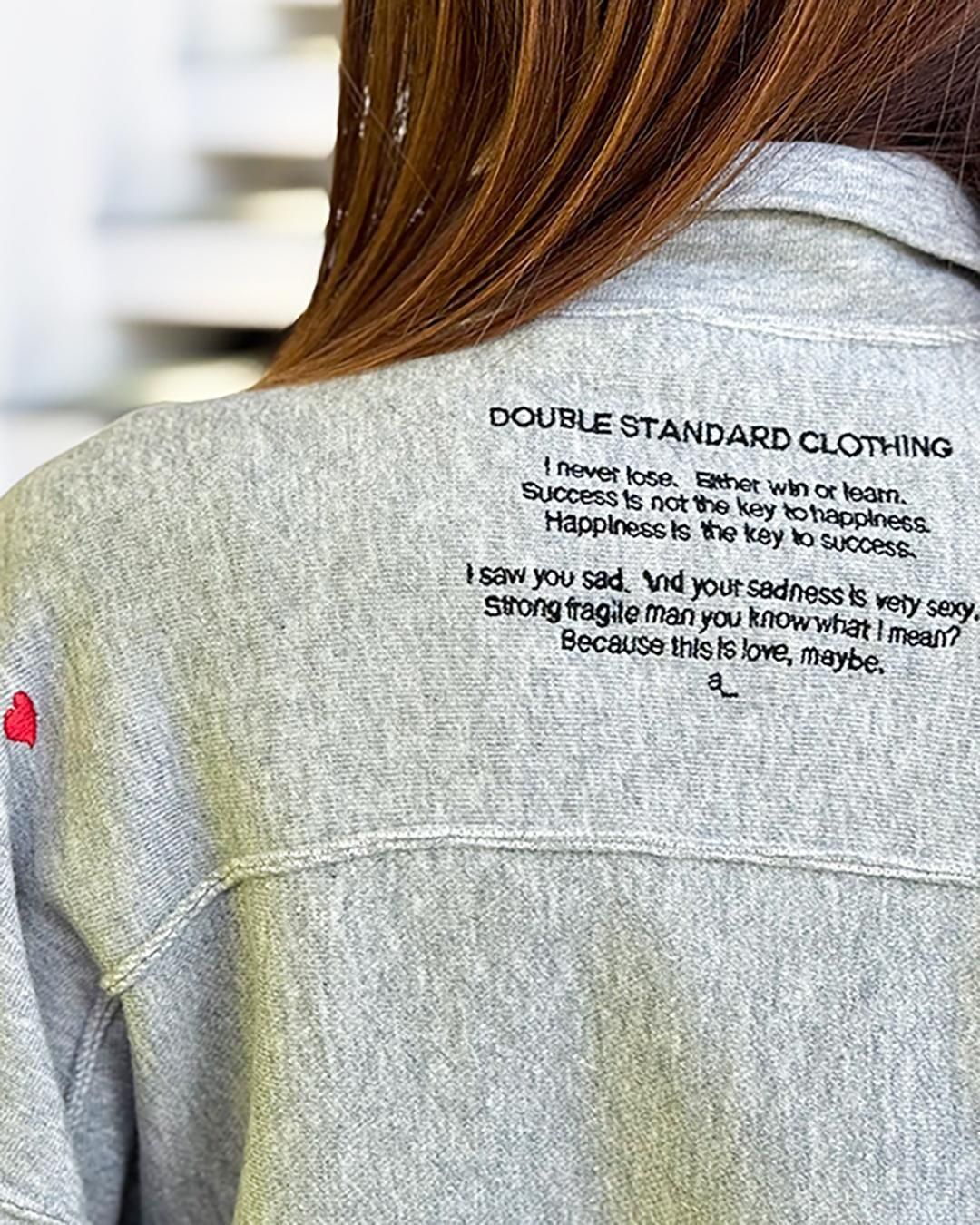 DOUBLE STANDARD CLOTHING グレー トレーナー Fサイズ ds-sw-049-a.jpg