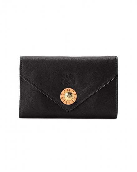IL BISONTEá 55th COMBI BUTTON COLLECTION MEDIUM WALLETBLACK2025