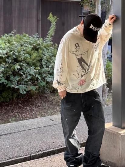 SAINT Mxxxxxx �� Alexis Ross��DRAWING LS TEE��WHITE��2025����