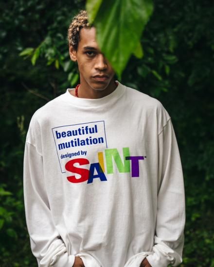 SAINT Mxxxxxx ��LS TEE / BEAUTIFUL��WHITE ��2025����