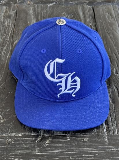 CHROME HEARTS6 PANEL FIELD BASEBALL CAP "CH"ROYAL BLUE