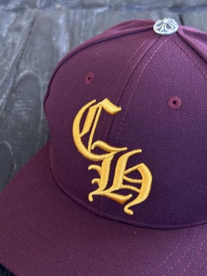 CHROME HEARTS6 PANEL FIELD BASEBALL CAP "CH"CARDINAL YELLOW