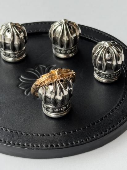 CHROME HEARTS 22K BABY CLASSIC FLORAL CROSS RINGGOLD