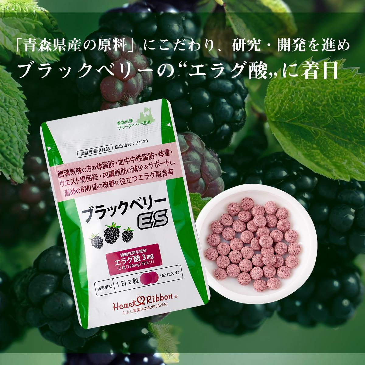 ブラックベリーES クロネコゆうパケット送料無料 62粒入り(1粒重量360