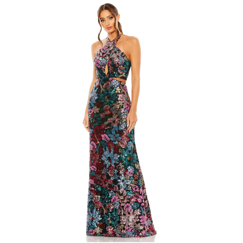 Mac Duggal*エレガンス*華やか*ホルターネック*ロングドレス MAC DUGGAL| 装飾 コンテストドレス - Three neko shop