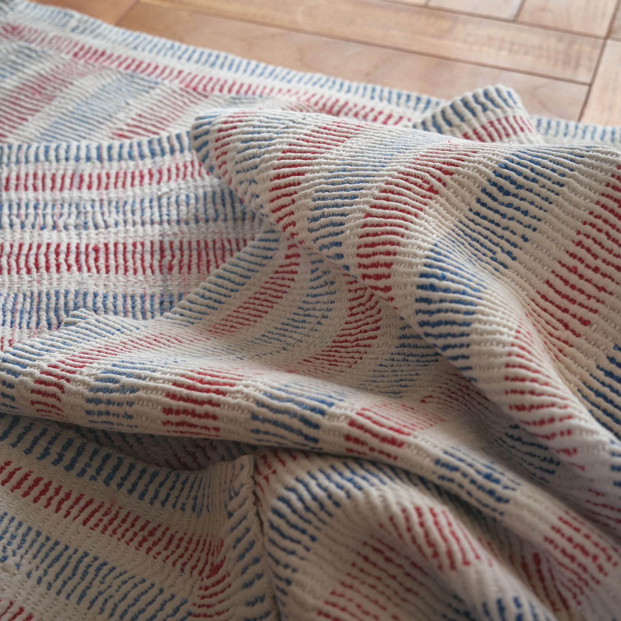 カンタキルト　ジャケット　ローブ　ブルー　ボタニカル柄 shanti / ジャケット カンタキルト｜テソロ(tesoro)公式通販