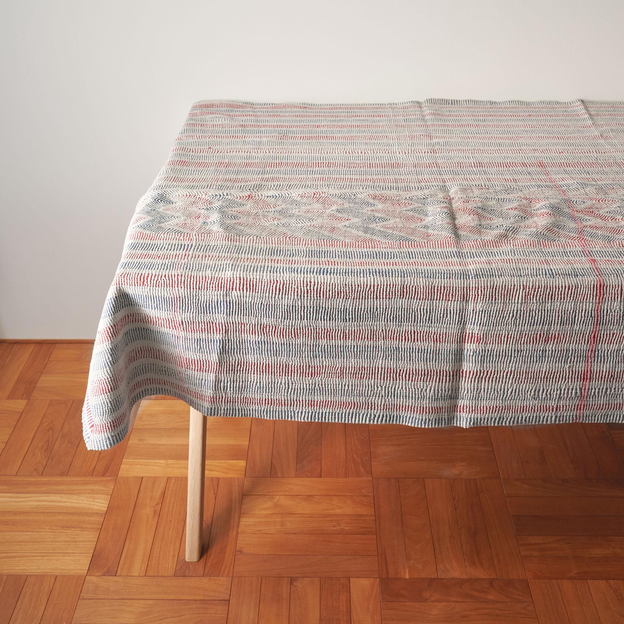 カンタキルト　ジャケット　ローブ　ブルー　ボタニカル柄 adf657b9478d77ba2936ea0f26fe9f