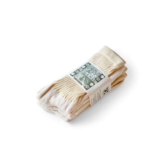 ORGANIC THREADS Regular Crew 3Pack Cream�å������˥å�����å���3P���å��� - ���꡼��