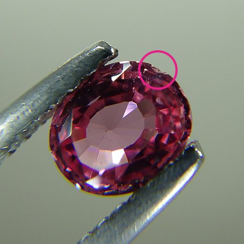 【難あり】パパラチアサファイア0.535ct ルースDPSミニ鑑別 - パパラチアサファイアならパパラチア小町 by宝石小町