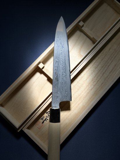 重房作 鍛地 和牛刀 ２１０ミリ 桐箱付 - knife&tool kottoya