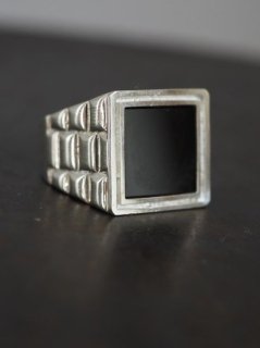 traditional onyx ring silver