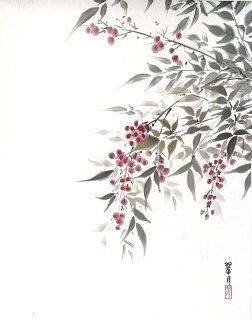 We are selling original sumi-e (colored paintings) of 