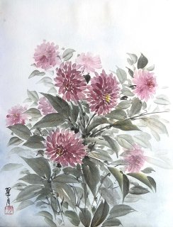 We are selling an original sumi-e (color painting) of 