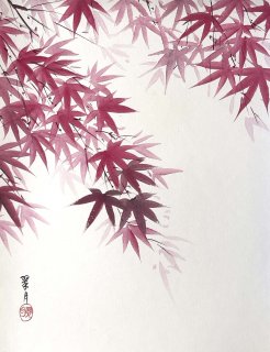 We are selling an original sumi-e (color painting) of 
