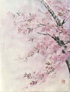 We are selling an original sumi-e (colorful painting) of 
