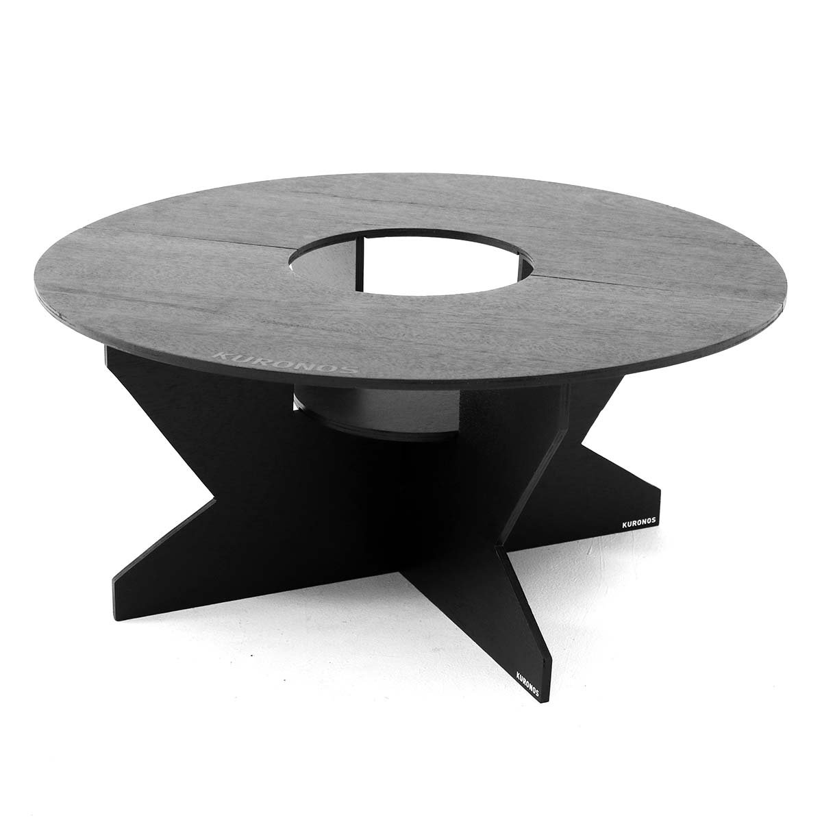 KURONOS クロノス テーブル 黒円卓テーブル 七輪専用 折りたたみ式