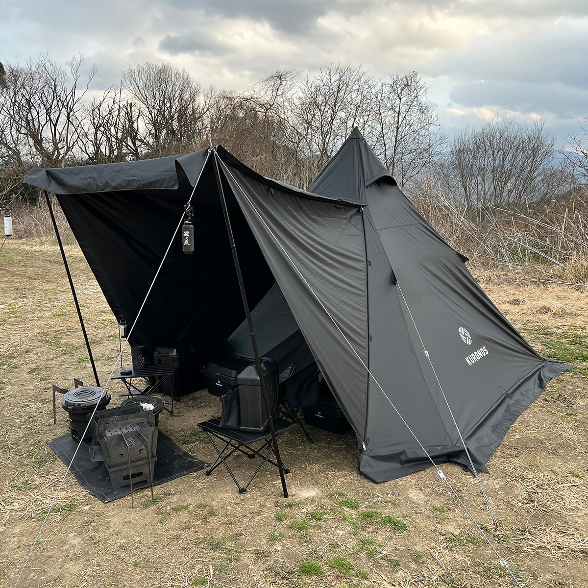 KURONOS クロノス BLACK TENT 1GOU ワンポールパップテント