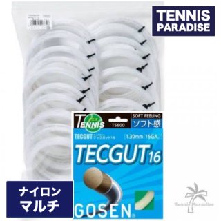 GOSEN ゴーセン テニスガット ストリング TECGUT 16 / TECGUT 16 ナチュラルカラー 1.30mm (TS600W20P)