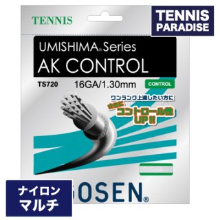 GOSEN ゴーセン AK CONTROL 16 / 1.30mm 単張り テニスガット (TS720) ホワイト