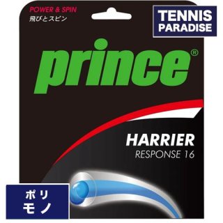 Prince プリンス ハリアー レスポンス 16 / HARRIER RESPONSE 16 (1.29mm) 単張り テニスガット (7JJ021)