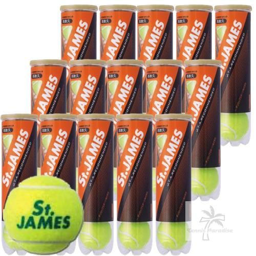 DUNLOP St.JAMES テニスボール 4個入り×14缶　56球 11%OFFクーポン対象】「箱買いでお得！」ダンロップ(DUNLOP