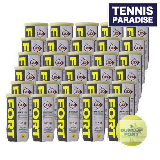 DUNLOP ダンロップ テニスボール フォート / FORT | マイルドな打球感と耐久性を兼ね備えたスタンダードな試合球 - TENNIS  PARADISE