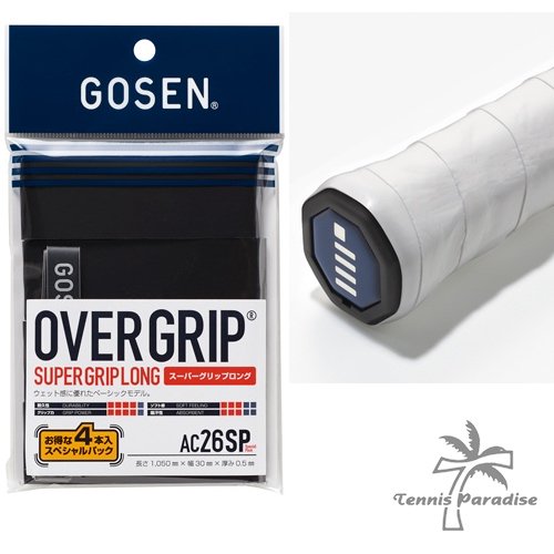 GOSEN ゴーセン テニス グリップテープ オーバーグリップ スーパーグリップロング 4本入り | SUPER GRIP LONG 4本入り -  TENNIS PARADISE