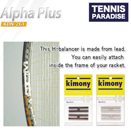 キモニー テニス用品 Alpha Plus (KBN261) ブラック・シルバー TENNIS PARADISE