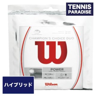 Wilson CHAMPIONS CHOICE DUO シルバーxナチュラル / ウイルソン テニスガット チャンピオンズ チョイス デュオ 単張りガット (WRZ997900)