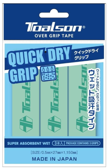 TOALSON トアルソン テニス グリップテープ オーバーグリップ クイックドライグリップ 3本入り | QUICK DRY GRIP 3本入り  (1ETG223) - TENNIS PARADISE