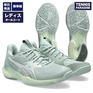 2025 asics アシックス テニスシューズ オールコート レディース ソリューションスピードFF 3 / (1042A250-301) ライケンロック × ホワイト leicht